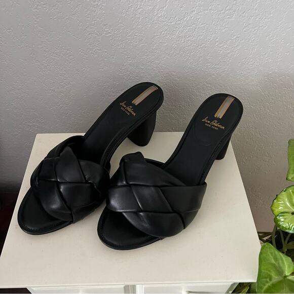 Sam Edelman Oaklie Black Leather Heeled Sandals - Picture 5 of 10